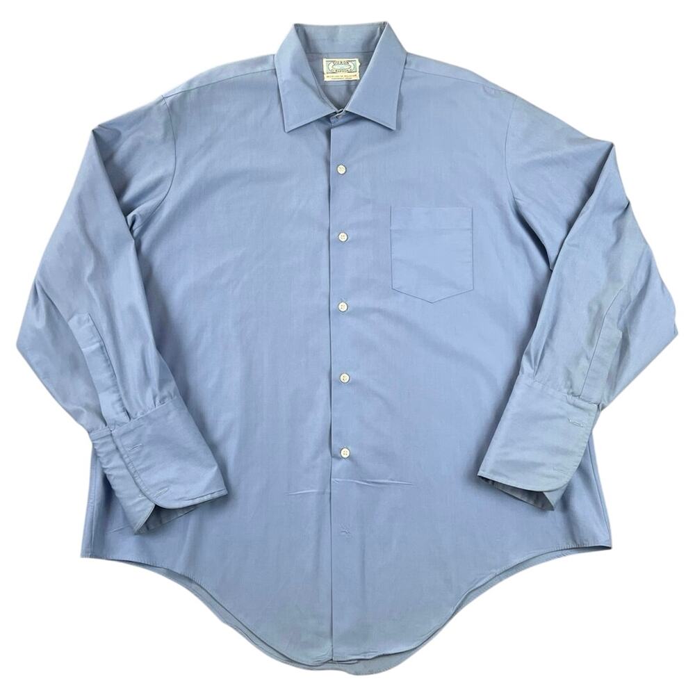 Vintage Duron by Bardon Blue Permanent Press Dress Shirt USA 17-17.5/33 XL